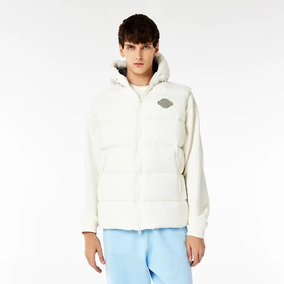 Мужская стёганая жилетка lacoste с капюшоном, фотография 1