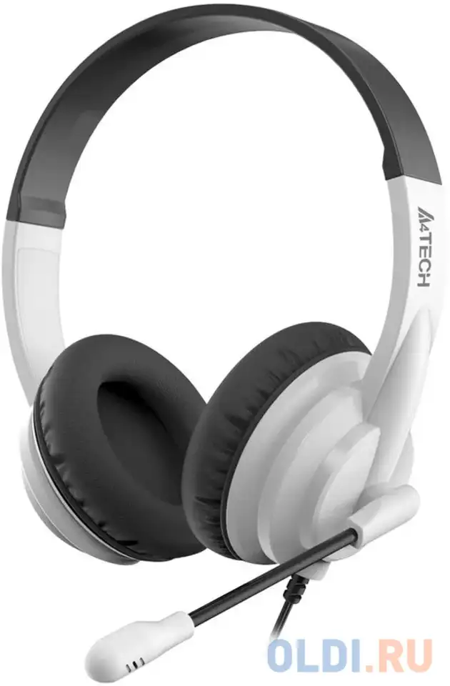 Наушники a4tech hu-10 черный белый, фотография 1