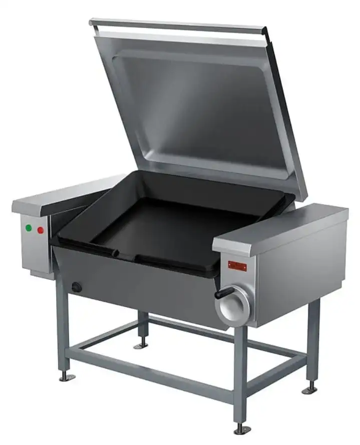 Опрокидывающаяся сковорода Проммаш СЭЧ-0,45 используется на предприятиях общественного питания и торговли для жарения ос, фотография 1