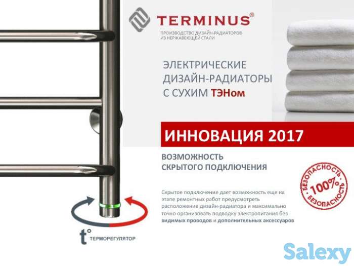 Полотенцесушитель электрический Виктория ( трапеция ) с диммером 500x930, фотография 3