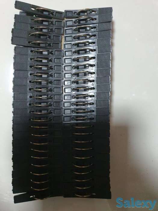 Прищепки черные упаковка 50 штук, фотография 1