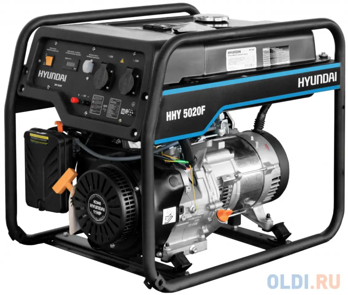 Hyundai [hhy 5020f] генератор бензиновый { запуск ручной, hyundai ic340, 4-х, фотография 1