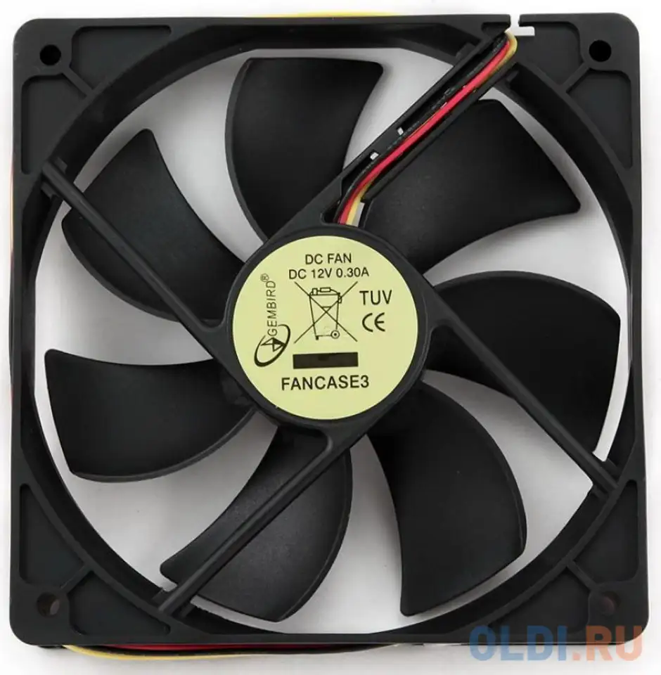 Вентилятор gembird fancase3 для сб, 120*120*25, 3pin, фотография 1