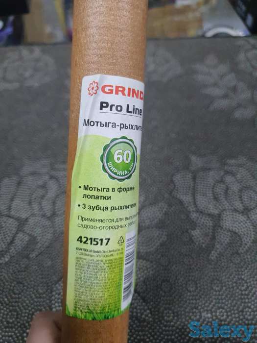 Мотыга-рыхлитель PROLine Grinda деревянная ручка, три зуба, лопатка, фотография 6