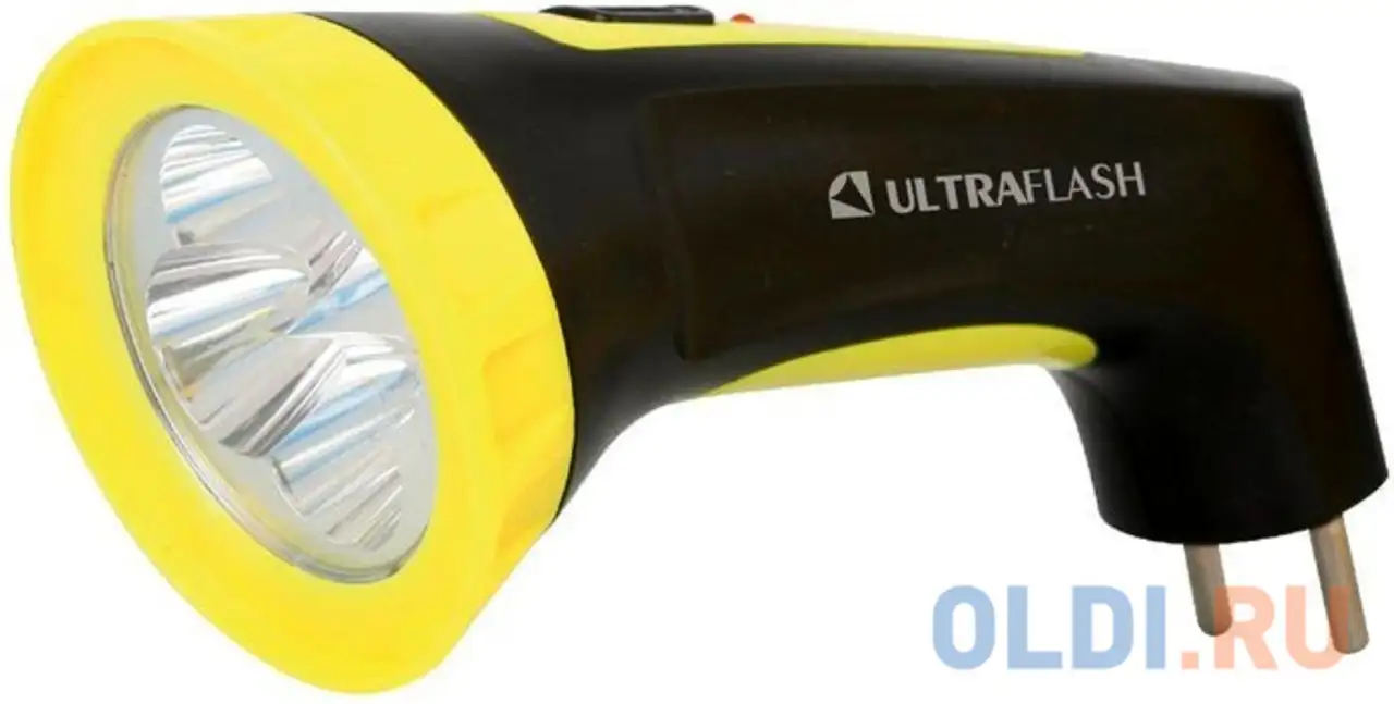 Фонарь ручной ultraflash led3804m чёрный желтый, фотография 1