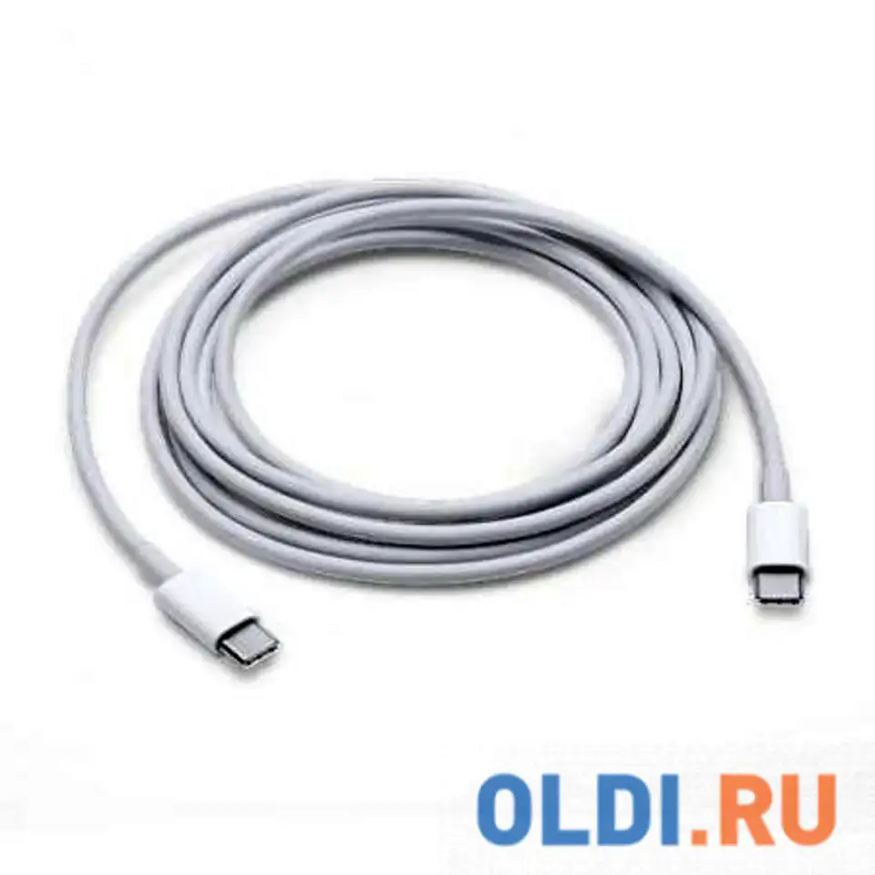 Кабель type-c 2м apple mll82zm/a круглый белый, фотография 1