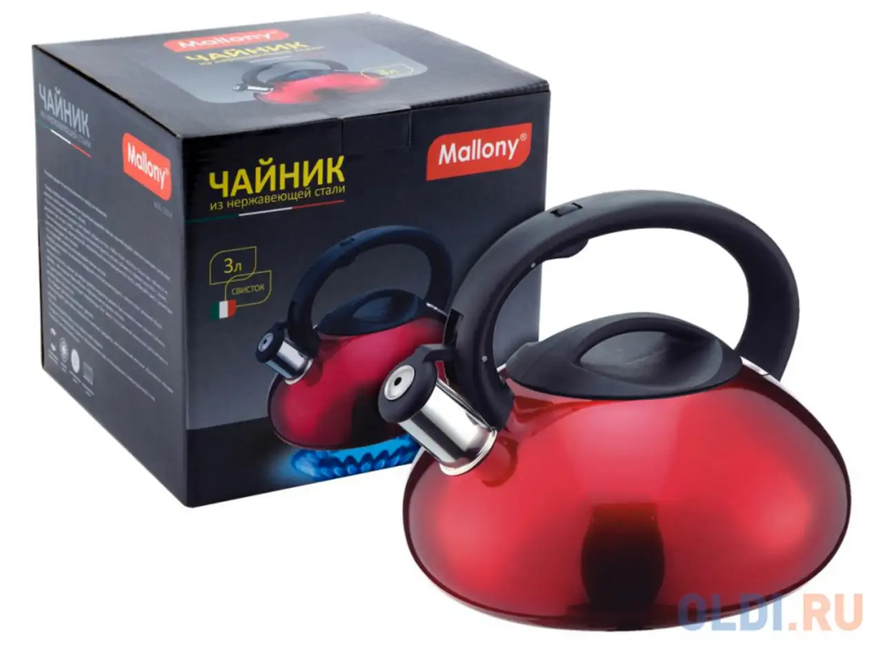 Чайник mallony mal-103-r 3 л, фотография 1