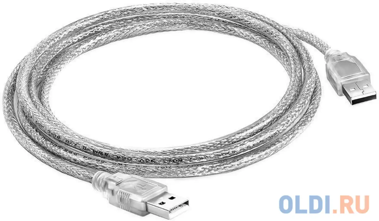 Greenconnect кабель 1.8m usb 2.0, am/am, прозрачный, 28/28 awg, экран, армированный,, фотография 1