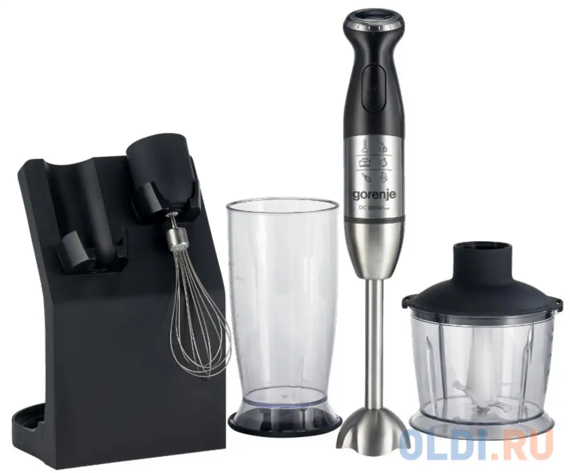 Блендер погружной gorenje hbc807qb черный, фотография 1