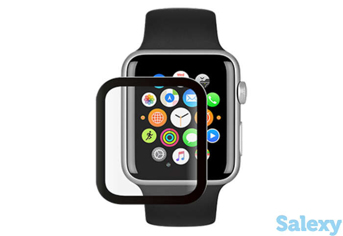 Защитное стекло deppa watch protection pmma для applewatch 4/5/6/se, 40 мм (62616). черный, фотография 1