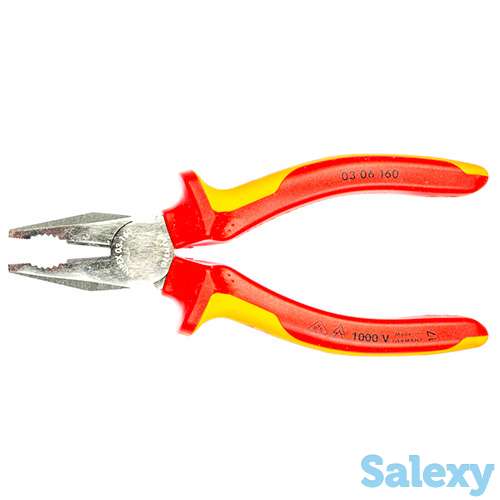 Пассатижи диэлектрические 1000v 160 мм knipex kn-0306160, фотография 4