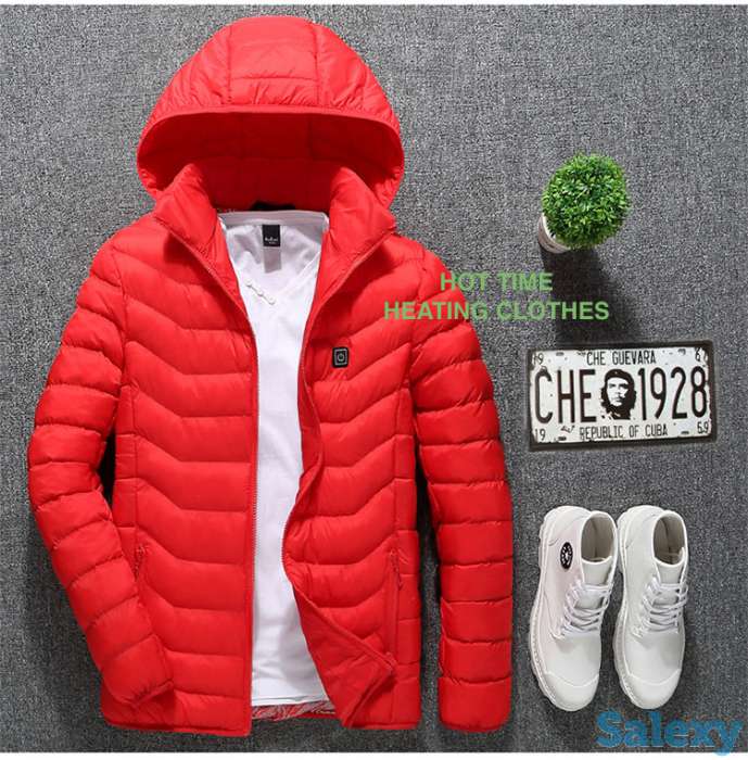 отдежда с подогревом, Куртка с подогревом красная, фотография 1