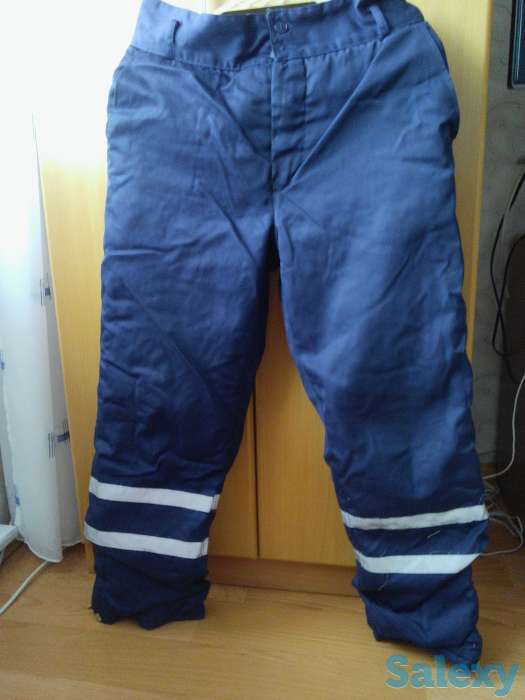 Зимние мужские  спецбрюки со светоотражающими полосками, фотография 1