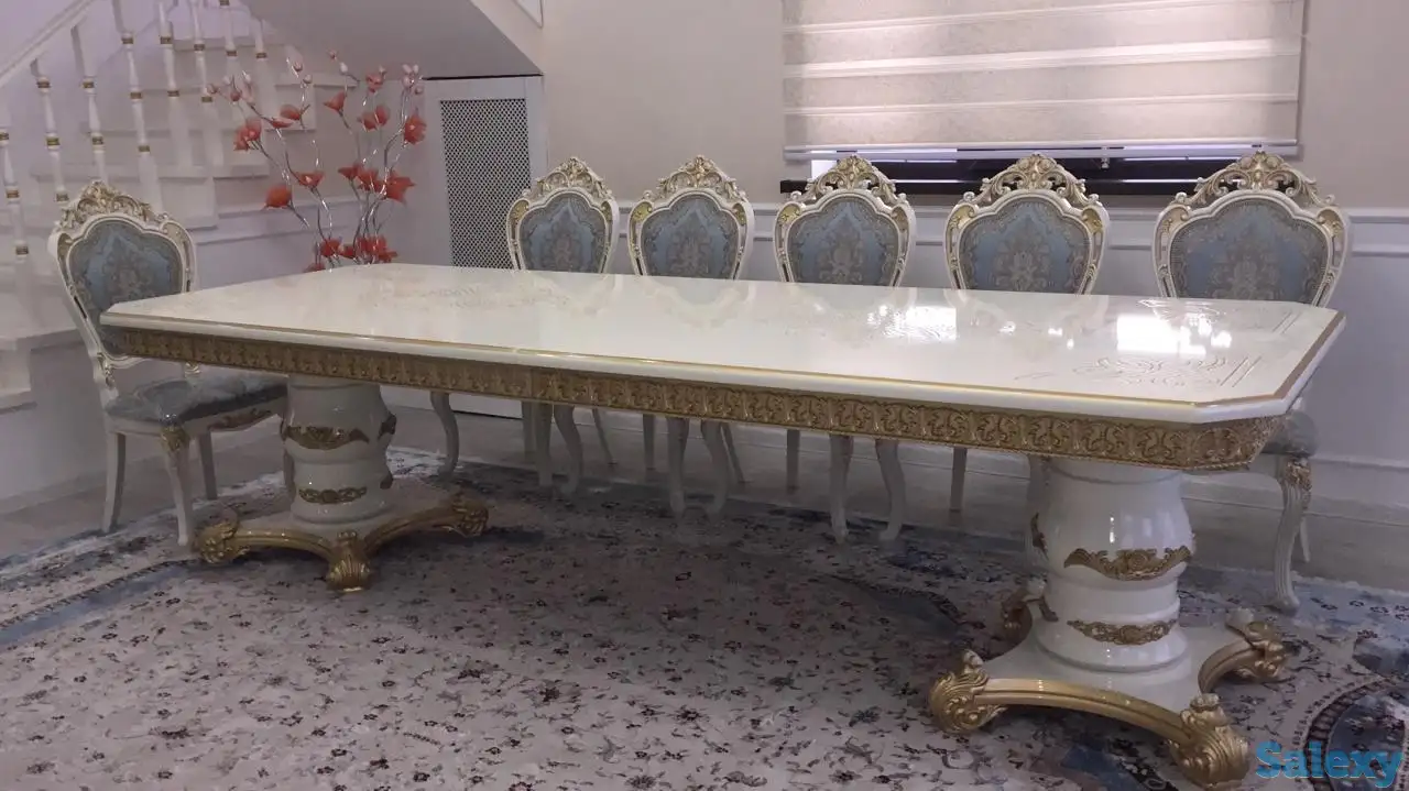 Стол Голд слоновая кость с золотом 3,00 (4,00). Россия, фотография 1