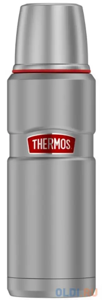 Термос для напитков thermos sk2000 rcms 1.2л. серый/красный (377630), фотография 1