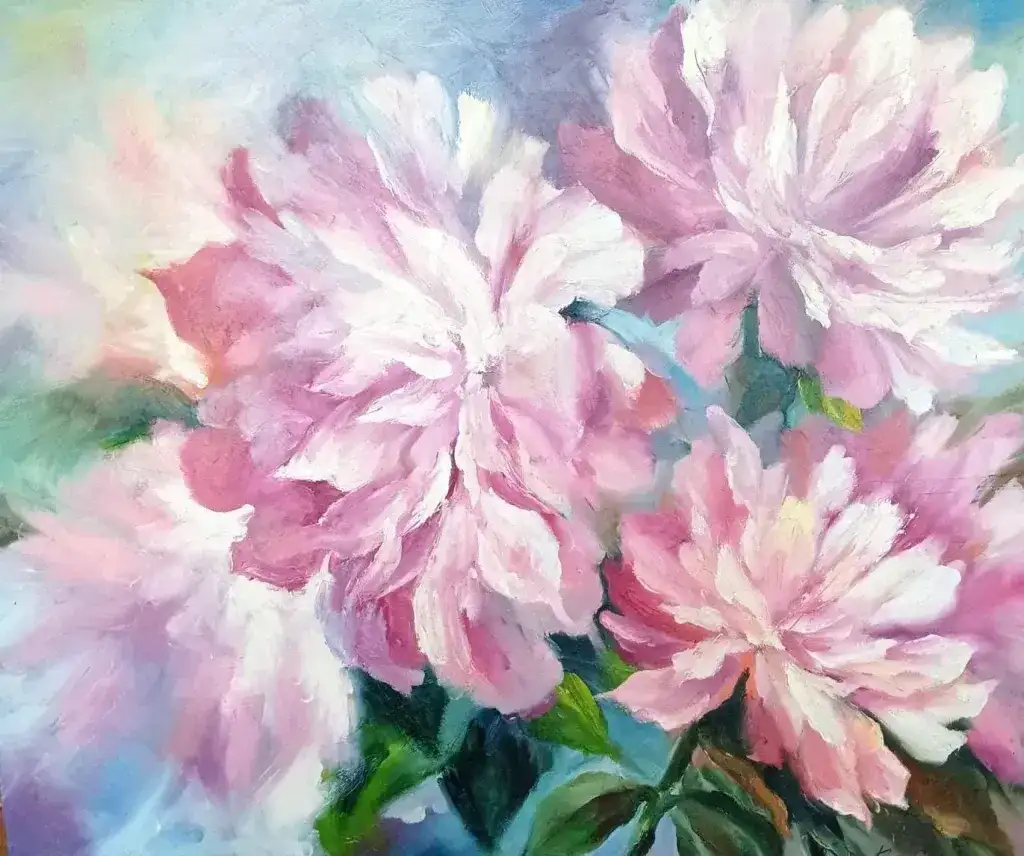 Продам картину маслом Пионы, фотография 1