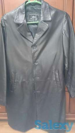 Мужской кожаный плащ 52 размер, фотография 1