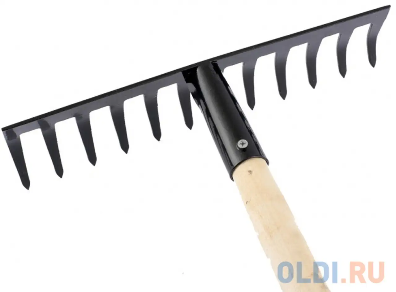Грабли сибртех 61741  12-зубые 310мм с черенком прямые, фотография 1