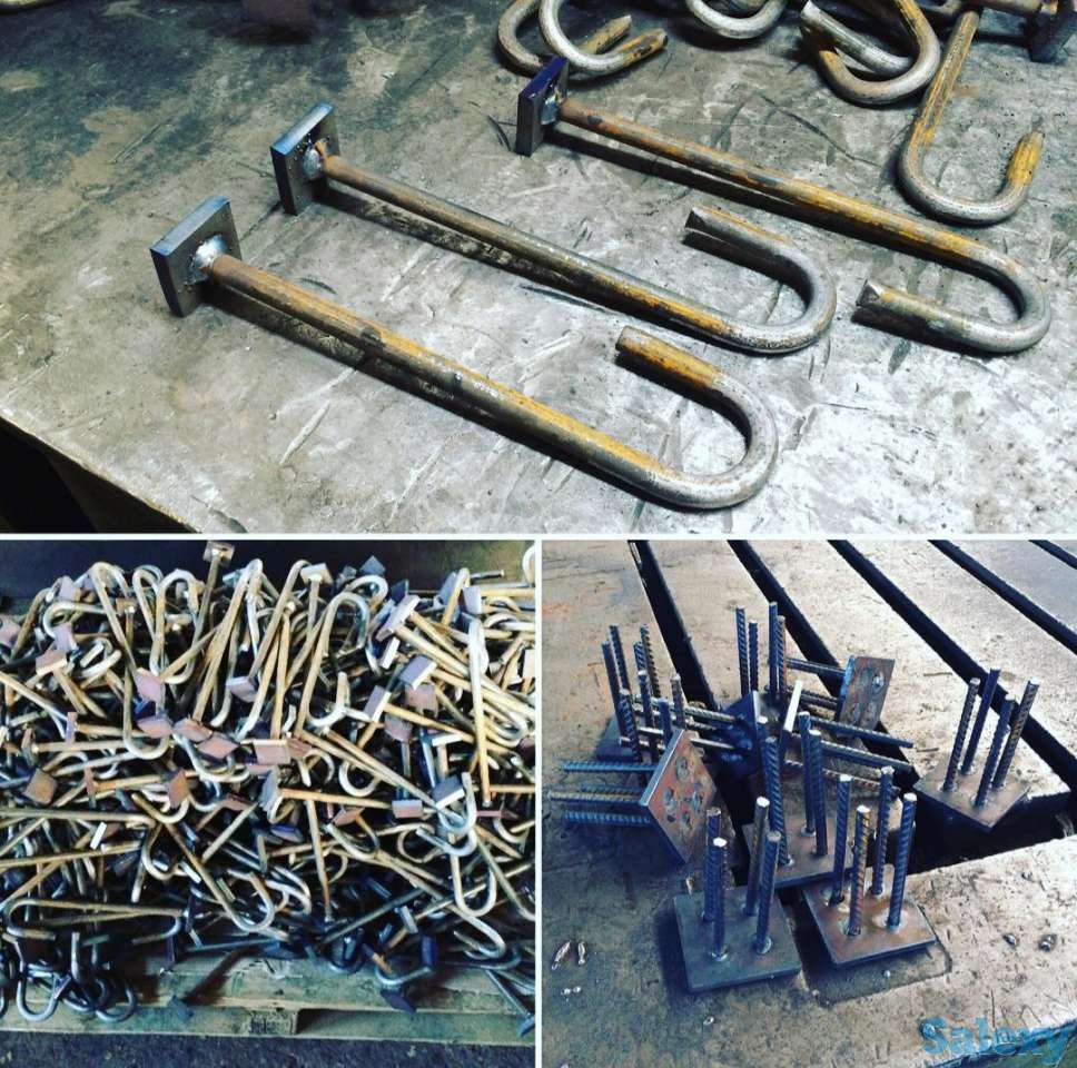 Изготовление Фундаментных Анкерных болтов М27х1050 крутой загиб, фотография 1