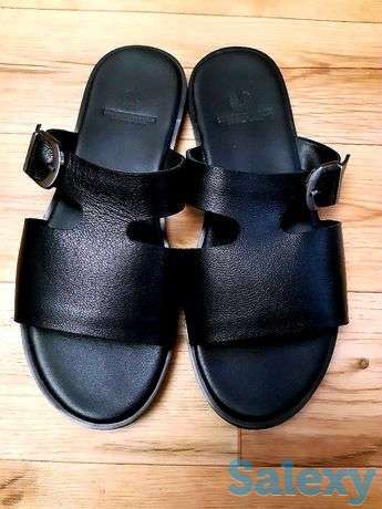 Мужские шлепанцы, сланцы, тапочки, кожа, фотография 1