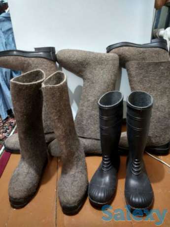 Валенки с резиновой подошвой 7000 тг,без подошвы 6000,резиновые 3500.З, фотография 1