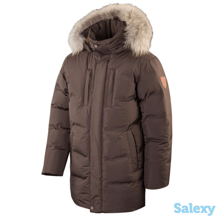 Куртка пуховая мужская сивера сайгат черный кофе, фотография 1