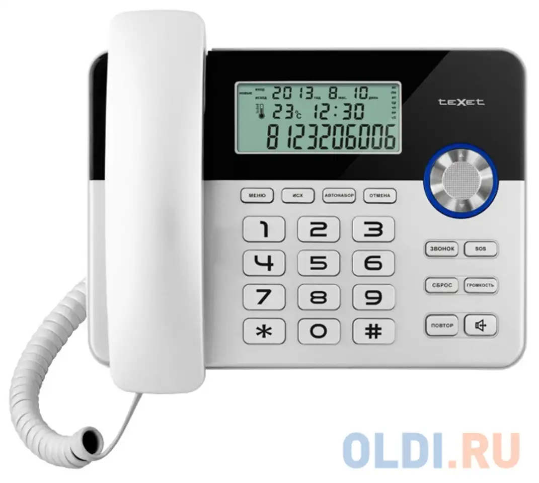 Телефон texet тх-259 черно-серебристый, фотография 1