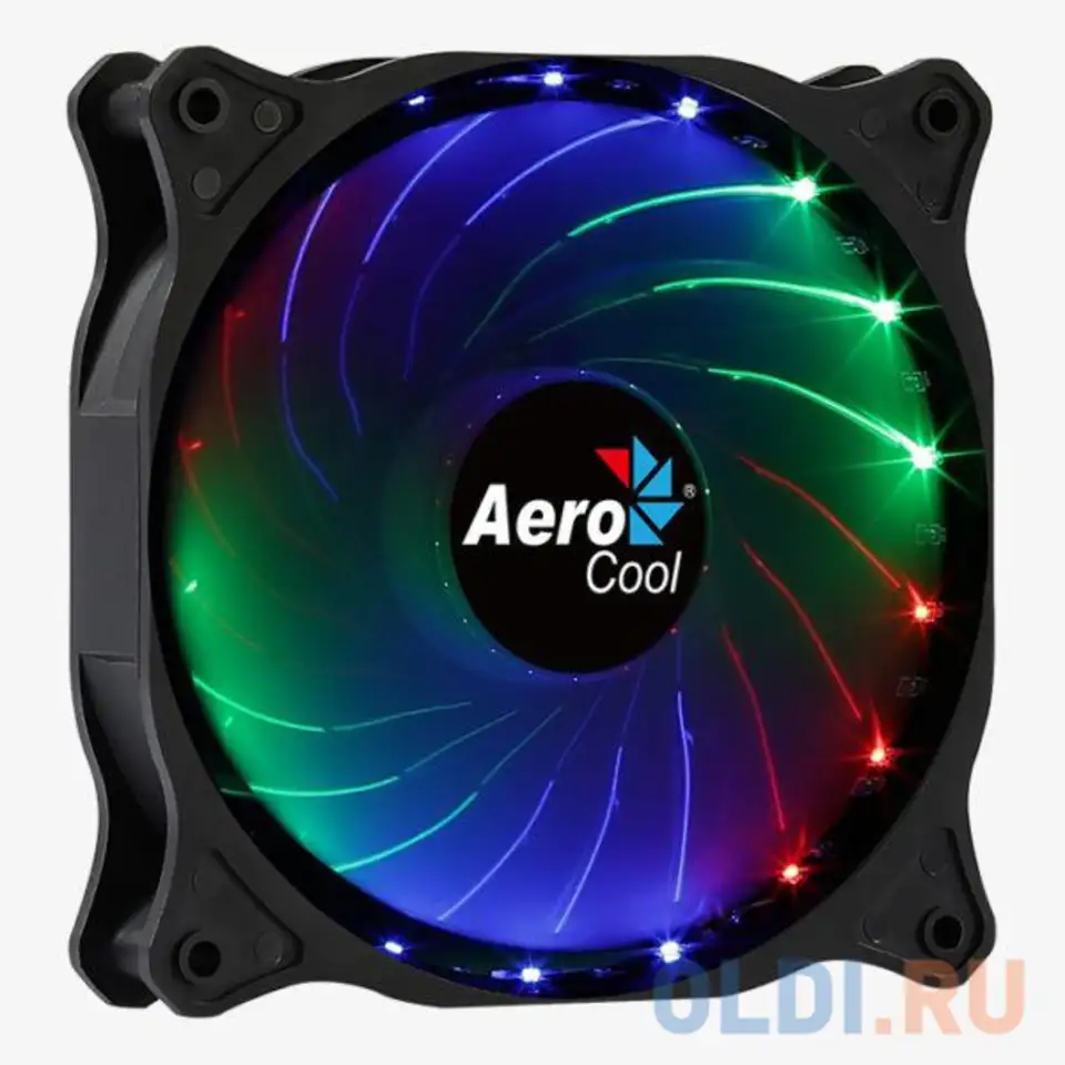 Вентилятор aerocool cosmo, fixed rgb led, 120x120x25мм, molex, фотография 1