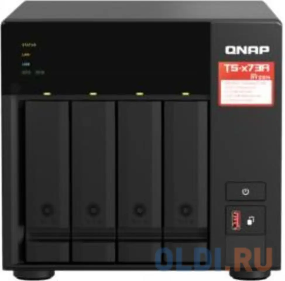 Smb qnap ts-473a-8g nas, 4-tray w/o hdd, 2xm.2 ssd slot. quad-сore, фотография 1
