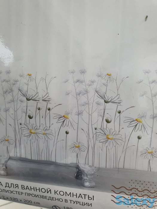 Стильные Шторки для душа и ванны, Турция Яркие Ромашки, фотография 5