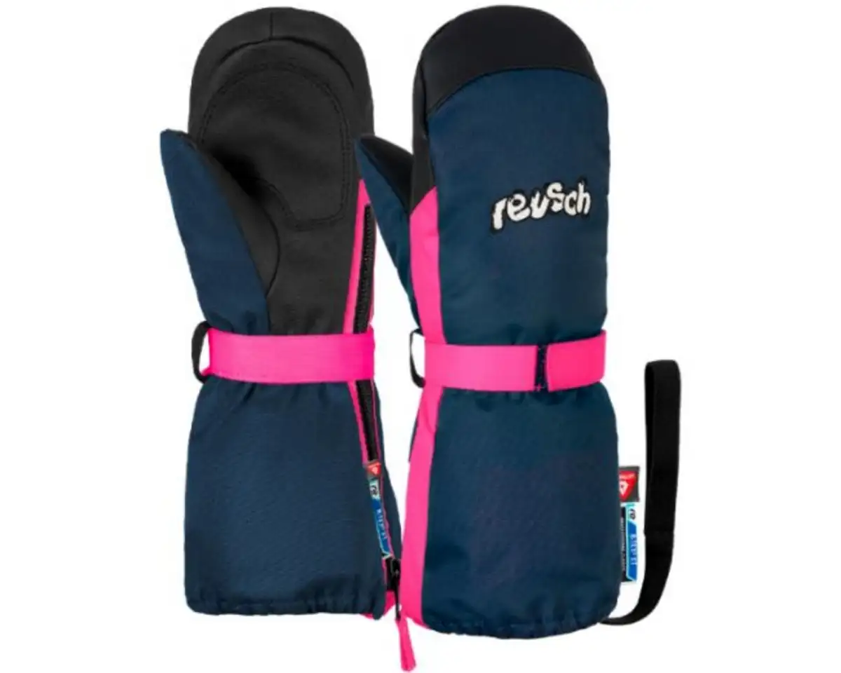 Варежки reusch 20-21 happy r-tex xt kids mitten dress blue/pink glo, фотография 19