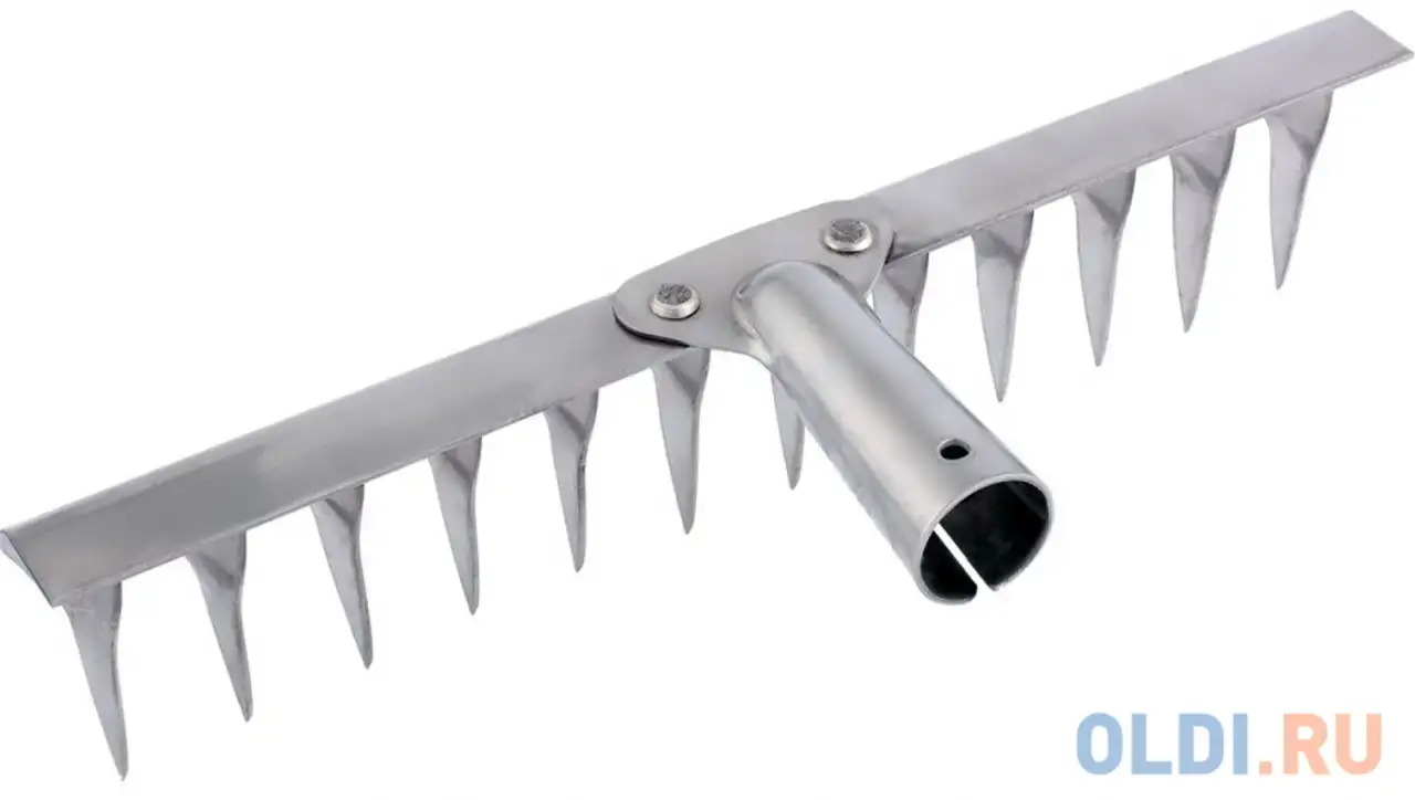 Грабли 14-зубые витые, 340 мм, нерж. сталь, без черенка россия// сибртех, фотография 1