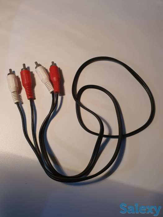 Кабель шнур 2 тюльпана 2 RCA, Аудио видео 90 см, фотография 2