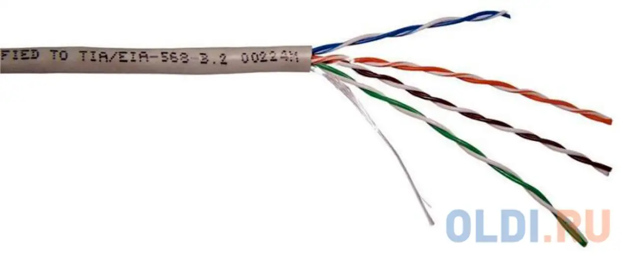 Кабель utp indoor 4 пары категория 5e lanmaster одножильный медь 305, фотография 1