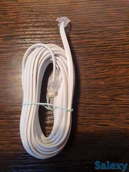 Телефонный кабель, провод, шнур к телефону 5 метров, фотография 4