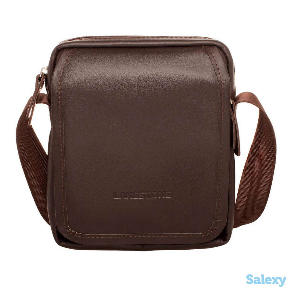 Небольшая кожаная сумка через плечо parker brown, фотография 2