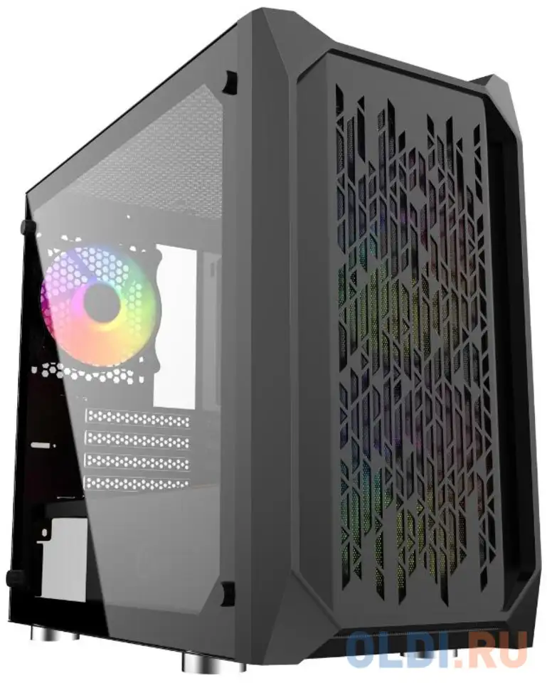 Корпус microatx powercase alisio micro x3b без бп чёрный, фотография 1