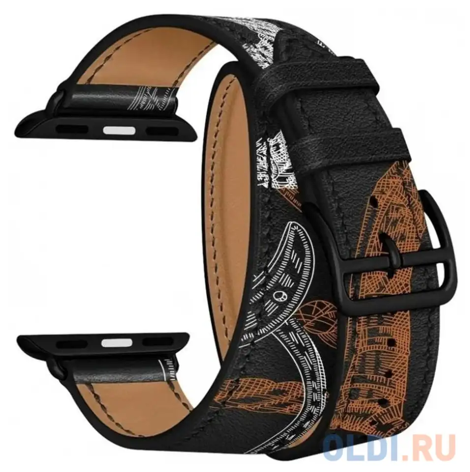 Ремешок lyambda meridiana 38mm черный/белый, фотография 1