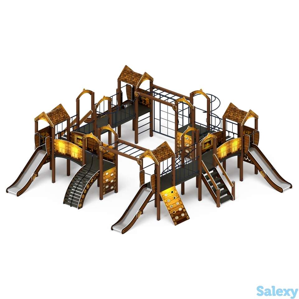 Детский игровой комплекс «остров детства (эко)» дик 2.01.8.01-02 н=1200, фотография 1