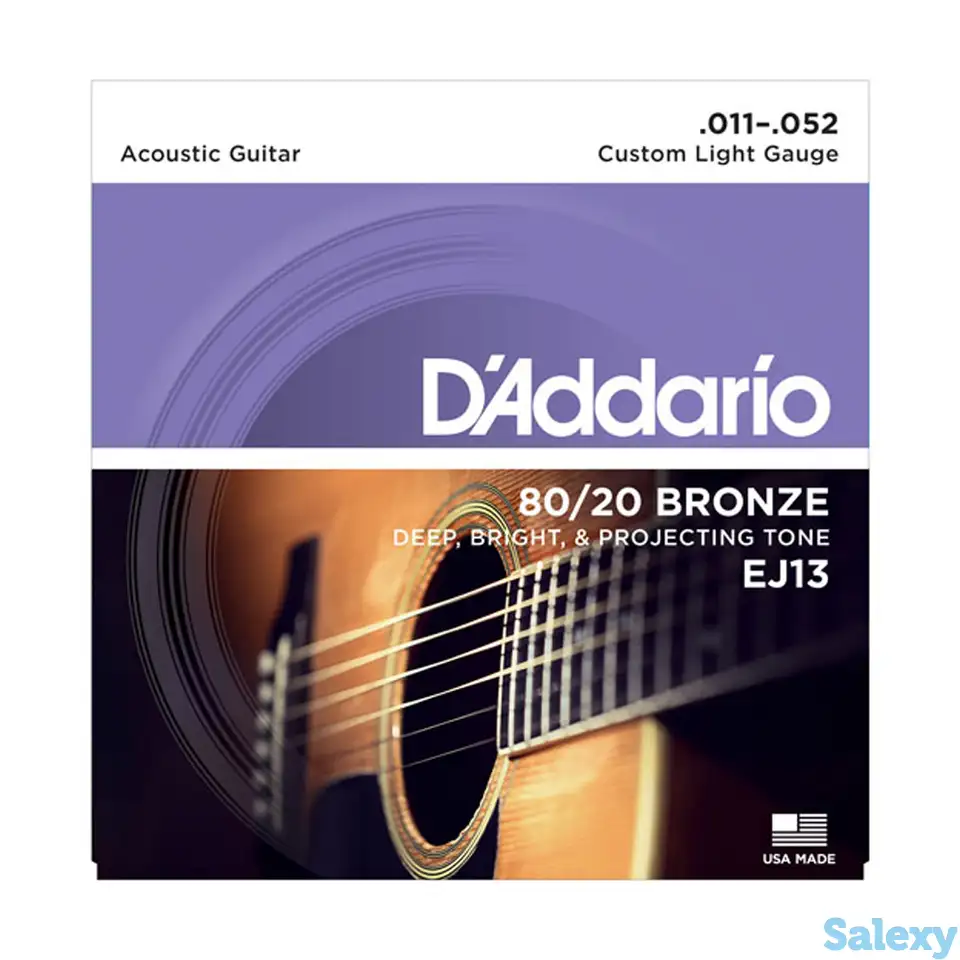 Струны для акустических гитар d'addario ej13, фотография 1