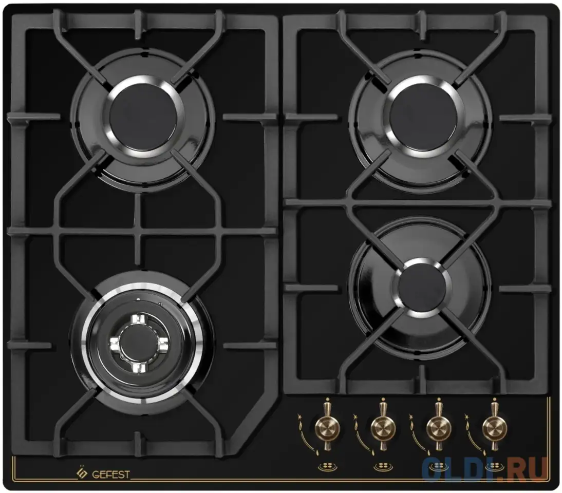 Варочная панель газовая gefest pvg 2232-01 k83 черный, фотография 1