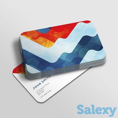 Визитки 2 сторонние  с вырезкой 100-500 шт., фотография 1