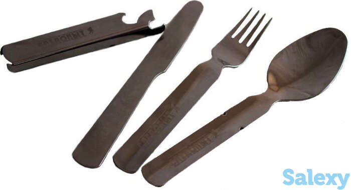 Набор столовых приборов следопыт в мет.чехле, фотография 1