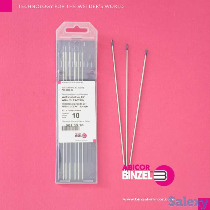 Вольфрамовый электрод E3 2.4*175 лиловый (ABICOR BINZEL®), фотография 1
