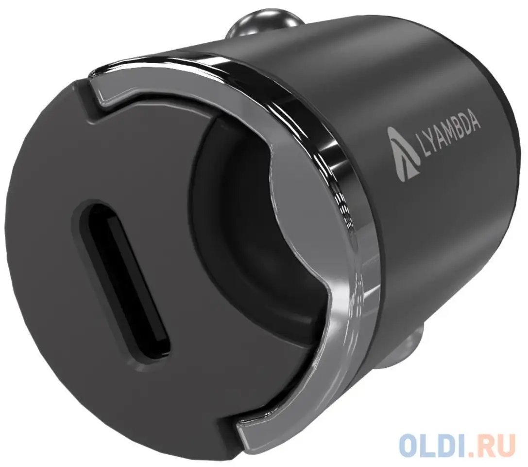 Автомобильное зарядное устройство lyambda ls-c30 3 а usb-c серый, фотография 1