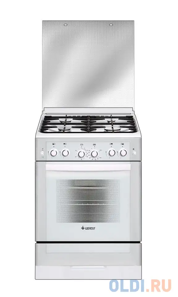 Газовая плита gefest пг 6300-02 0040 белый, фотография 1