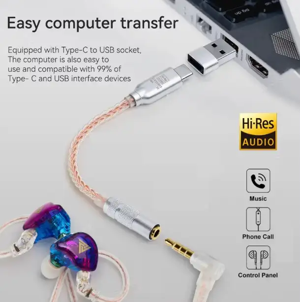 ЦАП Усилитель CX31993 Type-C  USB на 3,5, фотография 3