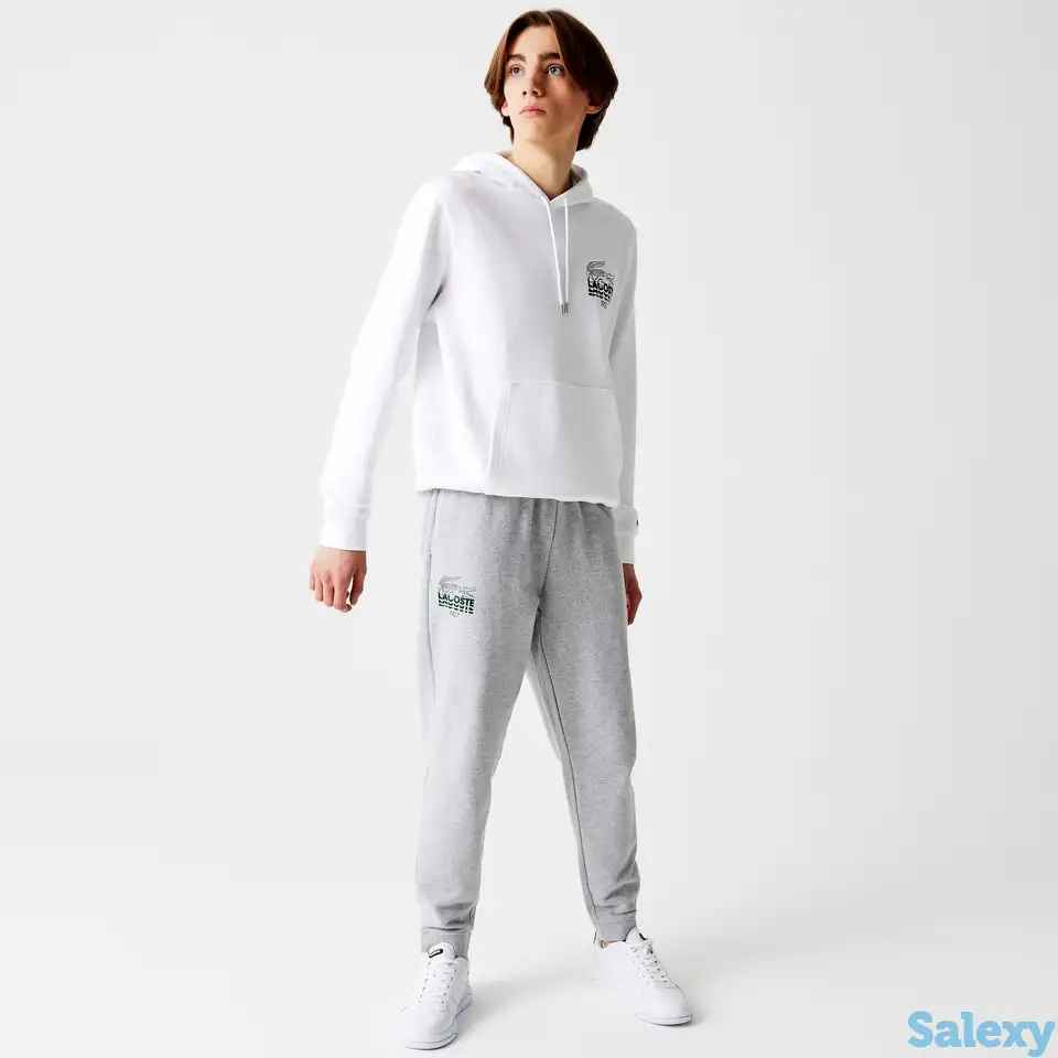 Мужские джоггеры lacoste из хлопкового флиса с логотипом крокодила, фотография 1