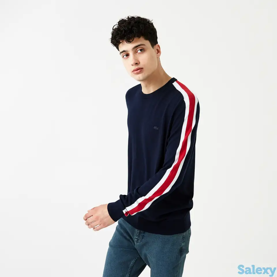 Мужской свитер lacoste с круглым вырезом, фотография 1