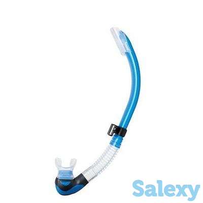 Трубка подводная tusa platina ll (прозрачный силикон) fishtail blue, фотография 1